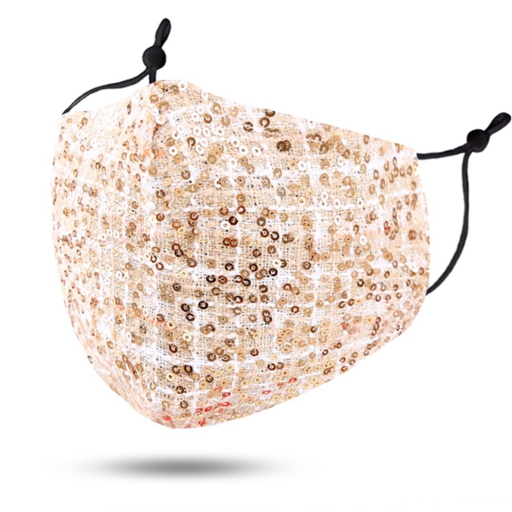 Sequin Embellished Neutral Mask